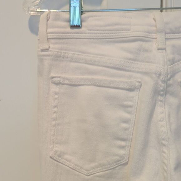 PISTOLA Tallis White Mid Rise Frayed Denim Jeans - Picture 9 of 11